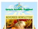 Sprouts Academy November Newsletter